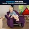 Flash Furniture Kids Recliner, 26" to 39" x 28", Upholstery Color: Purple BT-7985-KID-MIC-PUR-GG - alternate 4